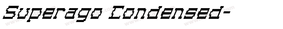 Superago Condensed字体转换